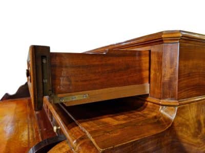French oak lined mahogany writing desk - Image 4