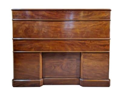 French oak lined mahogany writing desk - Image 8