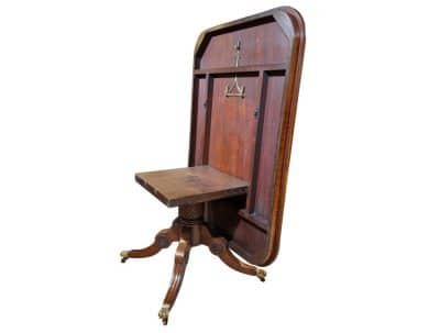 Georgian Mahogany Tilt Top Dining Table - Image 4