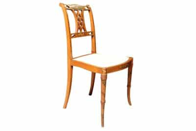 Pair of Satinwood Side Chairs Antique Chairs 8