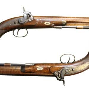Pair of percussion dueling/target pistols Military & War Antiques