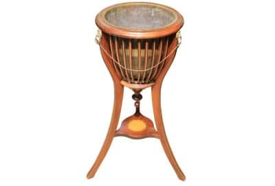 Edwardian Mahogany Jardiniere - Image 4