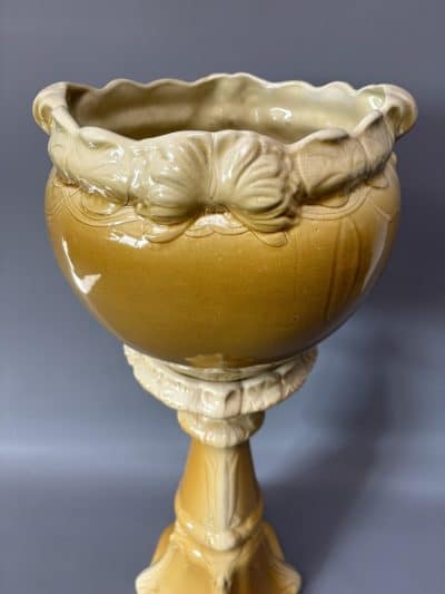 Art Nouveau Jardinere on Stand c1895 art nouveau Antique Ceramics 7