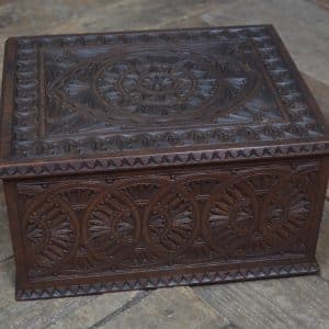 Edwardian Chip Carved Trinket Box SAI3285 Antique Boxes
