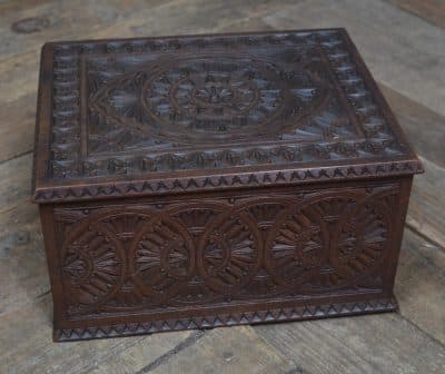 Edwardian Chip Carved Trinket Box SAI3285 Antique Boxes 3