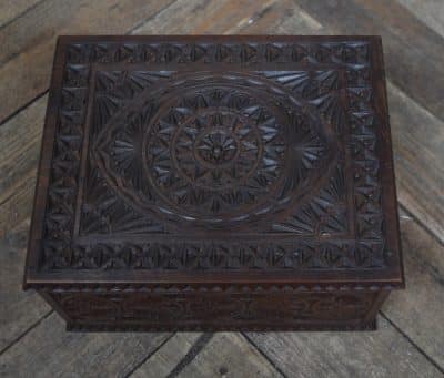 Edwardian Chip Carved Trinket Box SAI3285 Antique Boxes 11