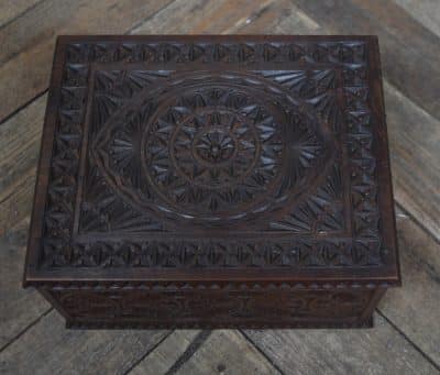 Edwardian Chip Carved Trinket Box SAI3285 - Image 9