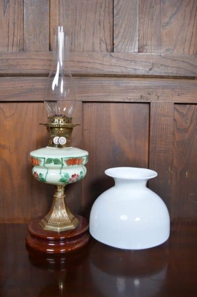 Hand Painted Oil/ Paraffin Lamp SAI3198 Antique Lighting 9