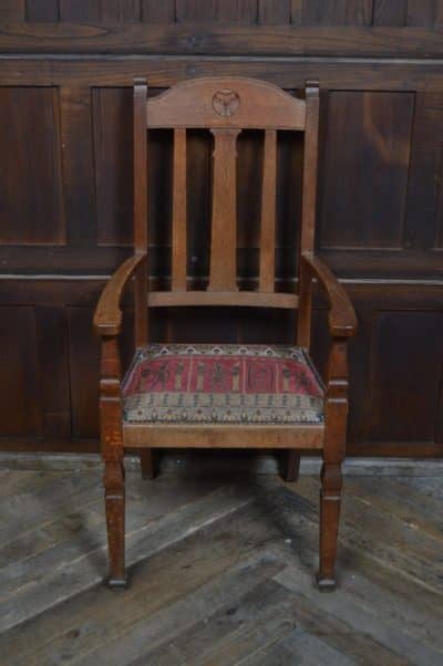 Oak Arts & Crafts Arm Chair SAI3183 Antique Chairs 8