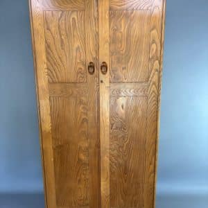 Mid Century Ercol Windsor Elm Single Wardrobe elm Antique Furniture
