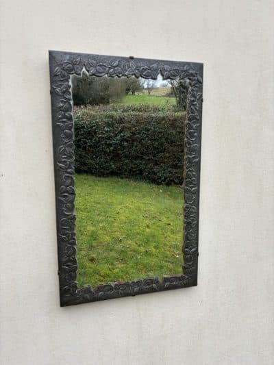 Arts & Crafts Pewter Embossed Mirror c1900 - Image 2