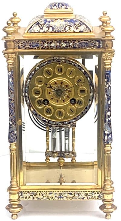 Champlevé Ormolu Mantel Clock