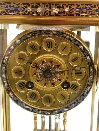 Champlevé Ormolu Mantel Clock