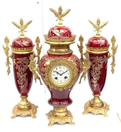 Candelabra Mantel Clock Set