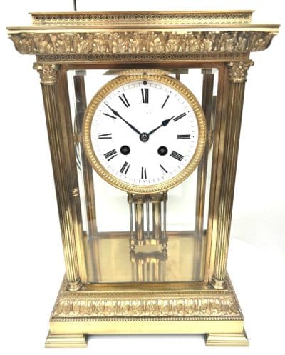 8 Day 4 Glass Mantel Clock