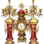 Candelabra Mantel Clock Set