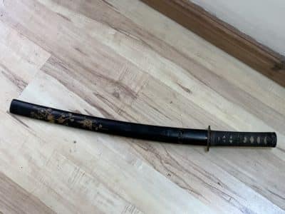Wakizashi sword Scabbard/sheath Lacquered wood