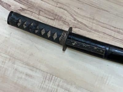 Wakizashi sword Scabbard/sheath Lacquered wood Antique Swords 6