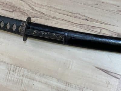 Wakizashi sword Scabbard/sheath Lacquered wood Antique Swords 15