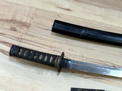 Wakizashi sword Scabbard/sheath Lacquered wood Antique Swords 11