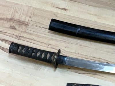 Wakizashi sword Scabbard/sheath Lacquered wood - Image 9