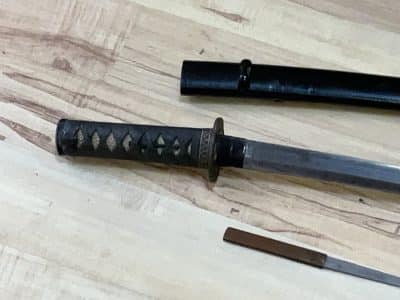 Wakizashi sword Scabbard/sheath Lacquered wood - Image 23