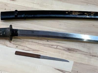Wakizashi sword Scabbard/sheath Lacquered wood Antique Swords 24