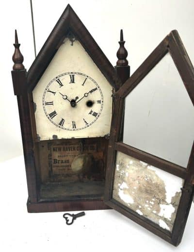 New Haven Steeple Shelf Mantel Clock