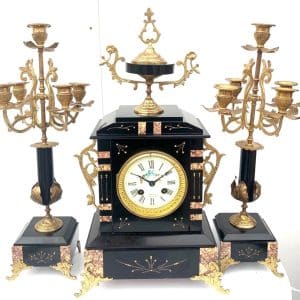 Candelabra Clock Set