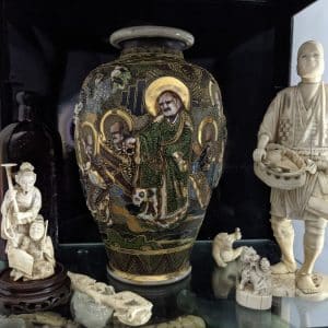 Large Japanese satsuma vase Antique Art