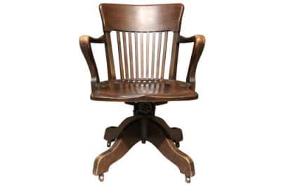 Edwardian beech and mahogany swivel chair - Image 3
