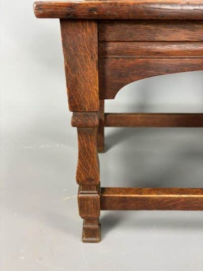 Arts & Crafts Oak Hall Settle by Shapland & Petter - Image 4