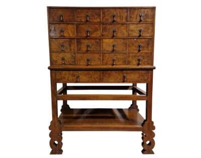 19thc Walnut Collectors Cabinet Antique Cabinets 3