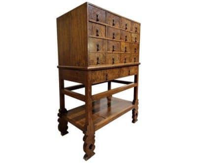 19thc Walnut Collectors Cabinet Antique Cabinets 5