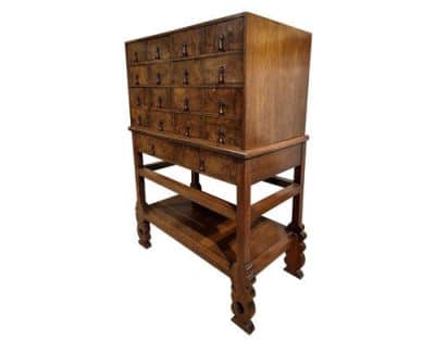 19thc Walnut Collectors Cabinet - Image 4