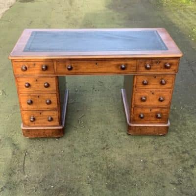 Desk Mahogany Victorian Pedestal Antique Desks 3