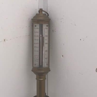 Ships Stick Barometer with Gimble Lisbon Maker Antique Nautical 4