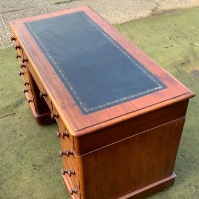Desk Mahogany Victorian Pedestal - Image 2