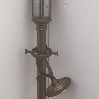 Ships Stick Barometer with Gimble Lisbon Maker Antique Nautical 5