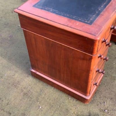 Desk Mahogany Victorian Pedestal - Image 3