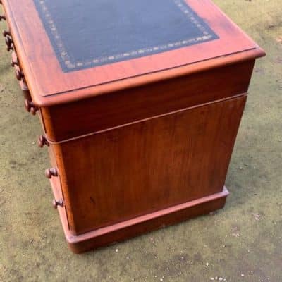 Desk Mahogany Victorian Pedestal Antique Desks 6