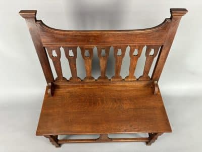 Shapland & Petter Oak Hall Bench hall bench Antique Benches 7