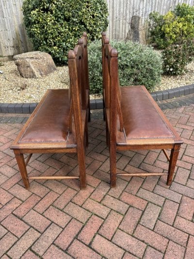 Pair of Arts & Crafts Glasgow School Benches benches Antique Benches 5