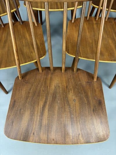 Set of Six Danish Folke Palsson Chairs 1960s danish Antique Chairs 4