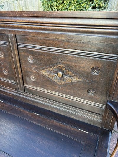 Shapland & Petter Arts & Crafts Oak Settle - Image 9