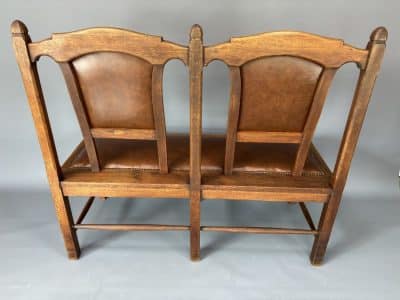 Pair of Arts & Crafts Glasgow School Benches benches Antique Benches 7