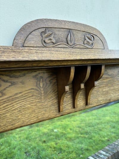 Arts & Crafts Overmantle Mirror c1905 - Image 2