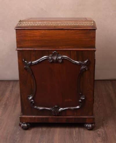 Victorian Rosewood Davenport - Image 5
