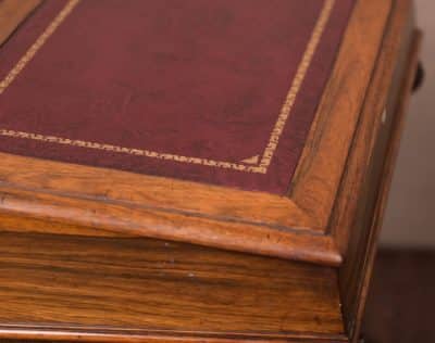 Victorian Rosewood Davenport - Image 20