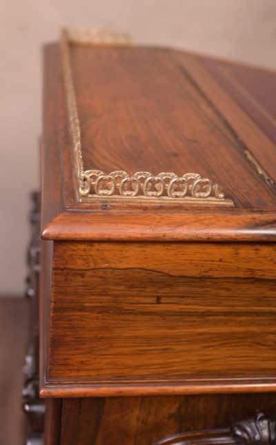 Victorian Rosewood Davenport - Image 2